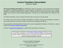 Tablet Screenshot of lenoracemeteries.com